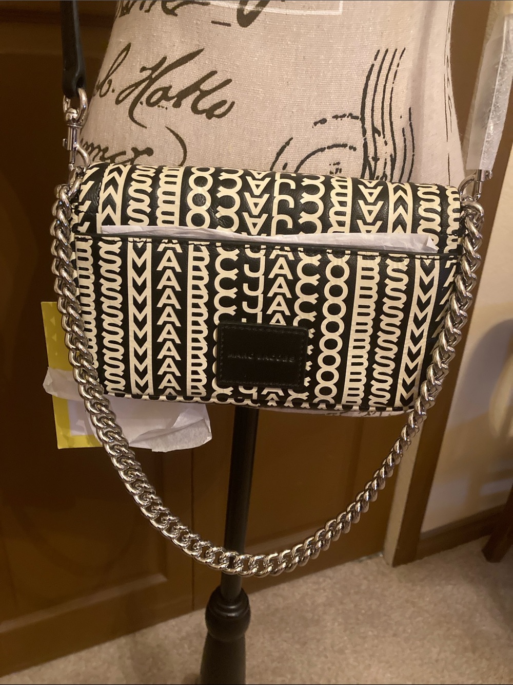 Marc Jacobs The Monogram Leather J Marc Mini Convertible Crossbody/Chain Bag NWT - Picture 5 of 13